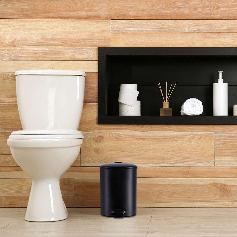 Evideco Mel Metal Step On Kitchen Trash Can - 1.3 Gallons