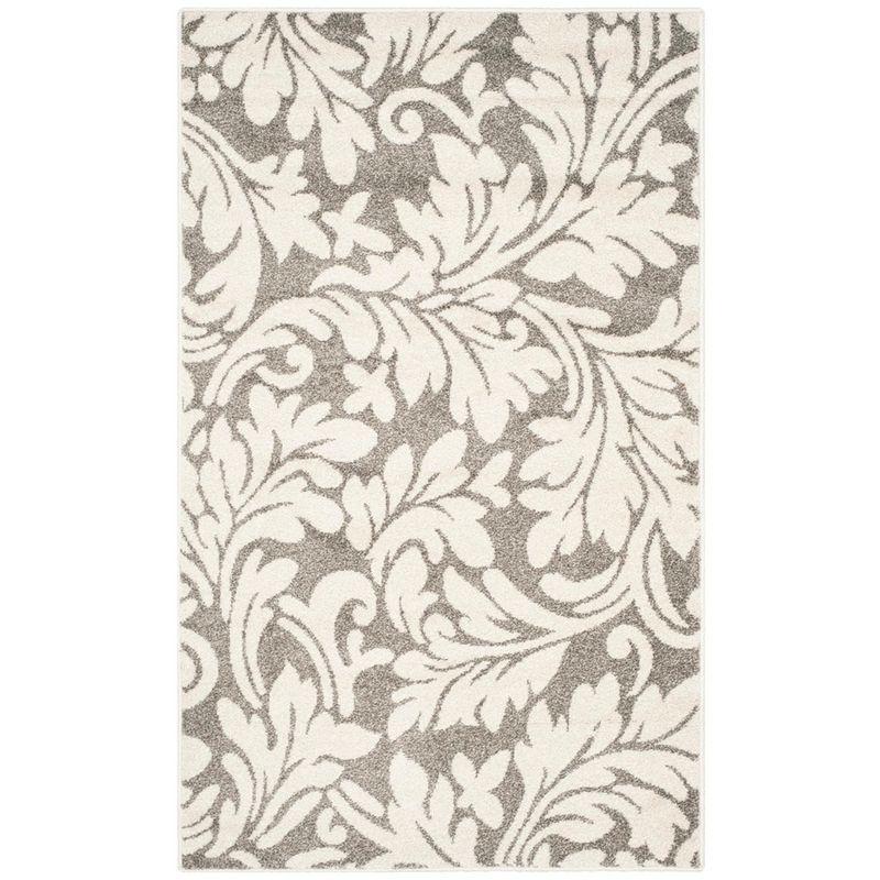 Amherst AMT425 Power Loomed Indoor Accent Rug - Dark Grey/Beige - 3'x5' - Safavieh