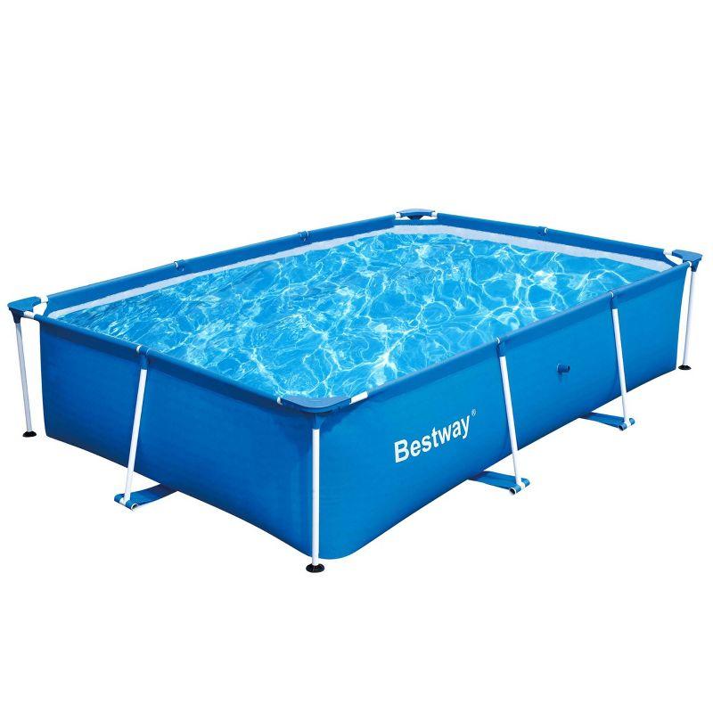 Bestway Blue Rectangular Above Ground Inflatable Pool with Filter and Pump