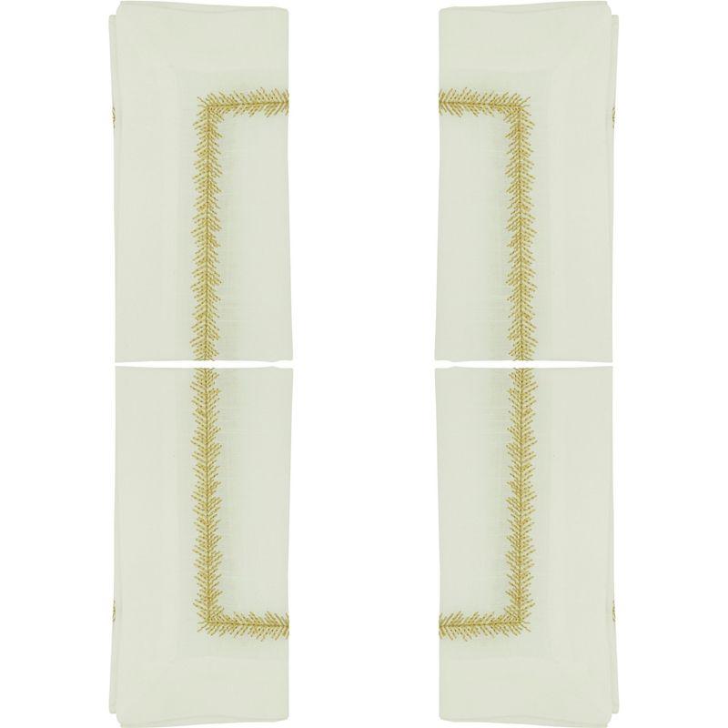 Saro Pomeline Collection Polyester No Pattern Square Napkin (Set of 4)