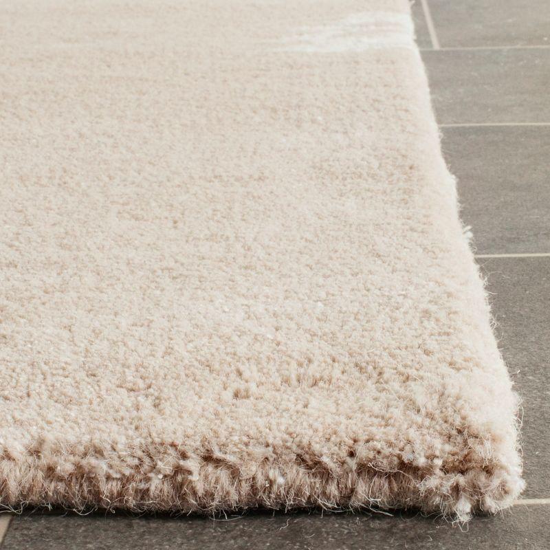 Sand and Ivory Hand-Tufted Wool 8' x 10' Area Rug