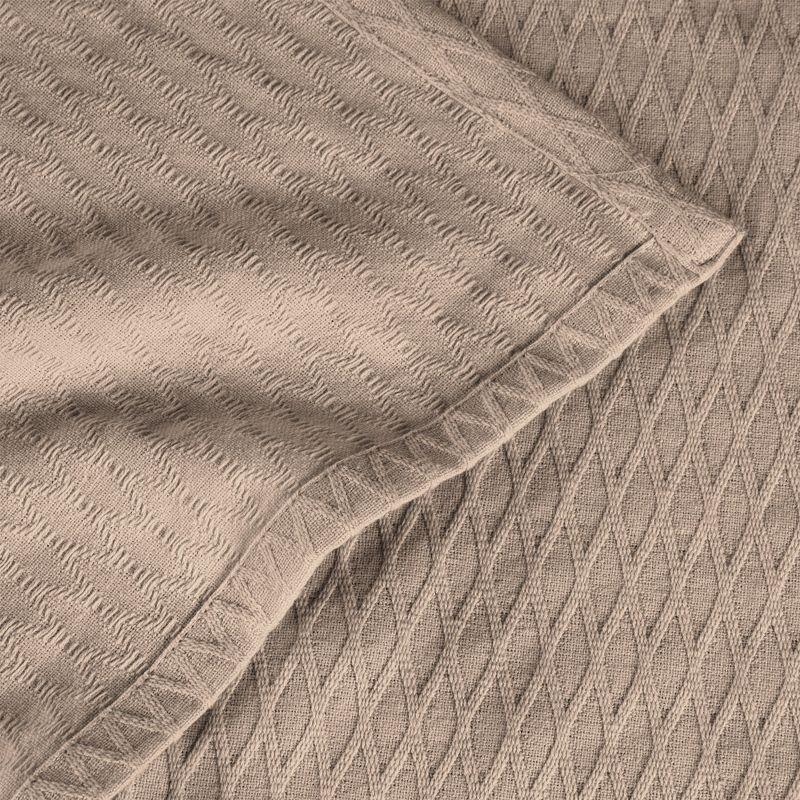 Classic Diamond Weave Cotton Blanket by Blue Nile Mills