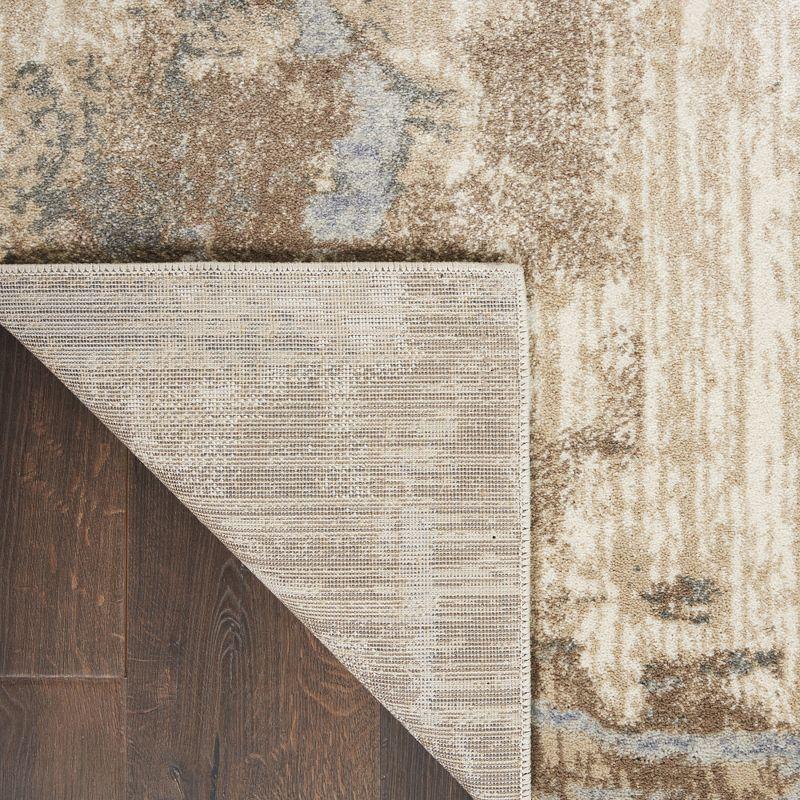 Nourison Home Moroccan Celebration KI386 Gray/Beige/Brown Indoor Area Rug - 5'3 X 7'3