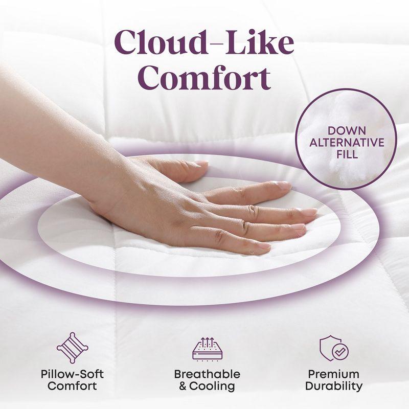 CIRCLESHOME Ultra-Plush Down Alternative Cotton Top Mattress Pad for Comfort & Protection