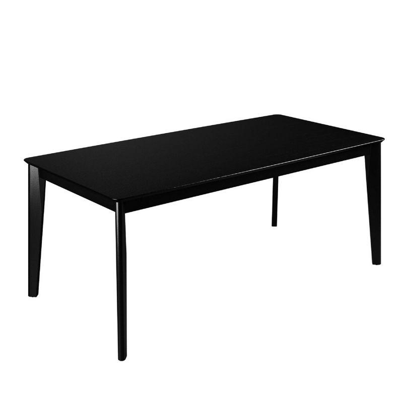 70.86" Tudor Dining Table Black - Manhattan Comfort: Mid-Century Style, Seats 6