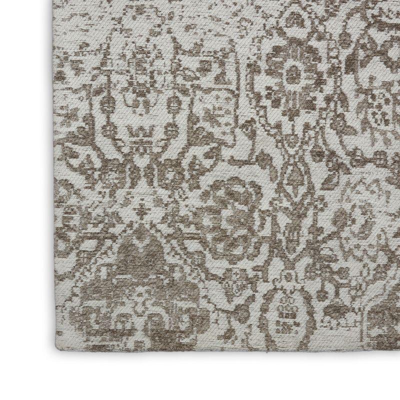Nourison Damask Vintage Indoor Rug Ivory 2'3" x 7'6"