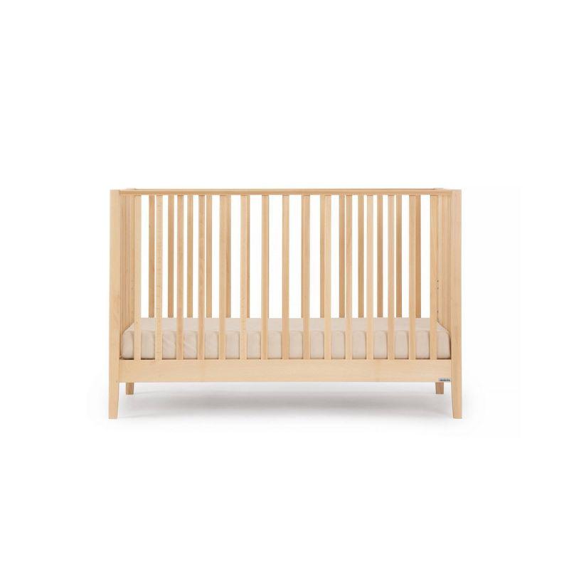 Natural Beechwood 3-in-1 Convertible Crib with Adjustable Height