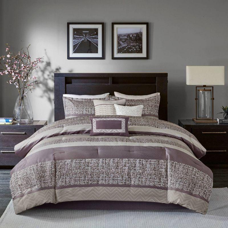 Rhapsody 7 Piece Jacquard Comforter Set