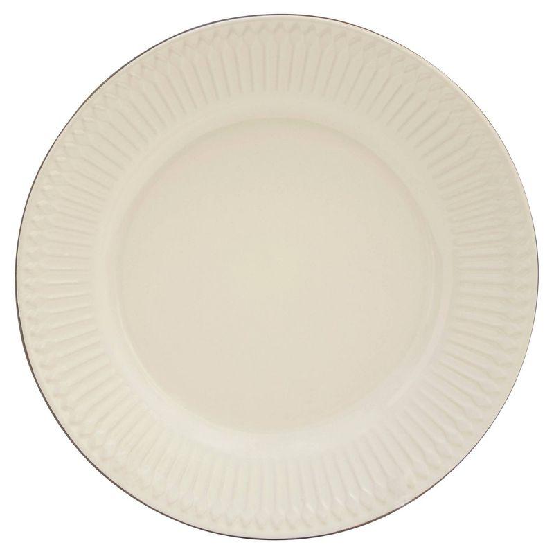 Sleek Ivory Ceramic 16-Piece Dinnerware Set for 4