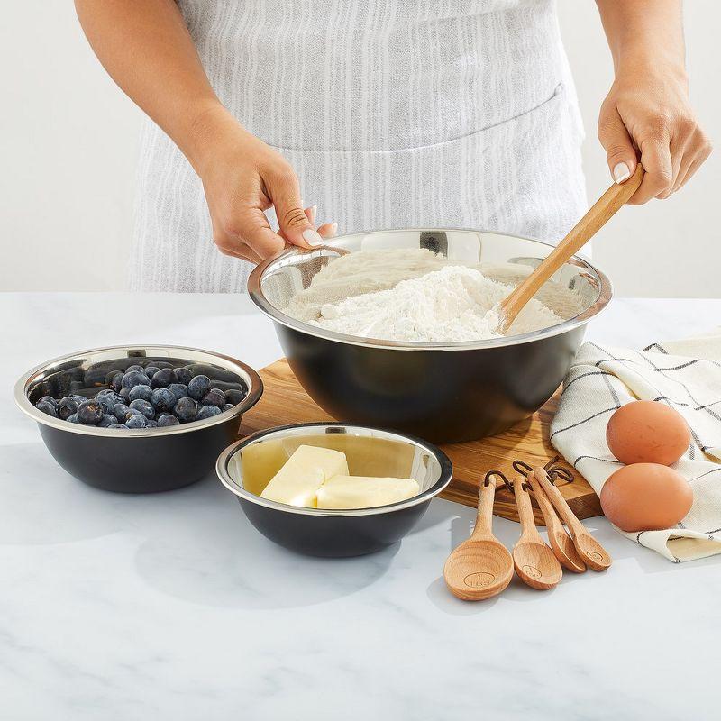 JoyJolt Stainless Steel Food Mixing Bowl Set of 6 Kitchen Mixing Bowls