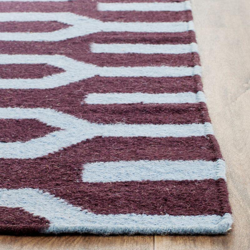 Dhurries DHU630 Hand Woven Area Rug - Purple/Blue - 7'x7' - Safavieh.