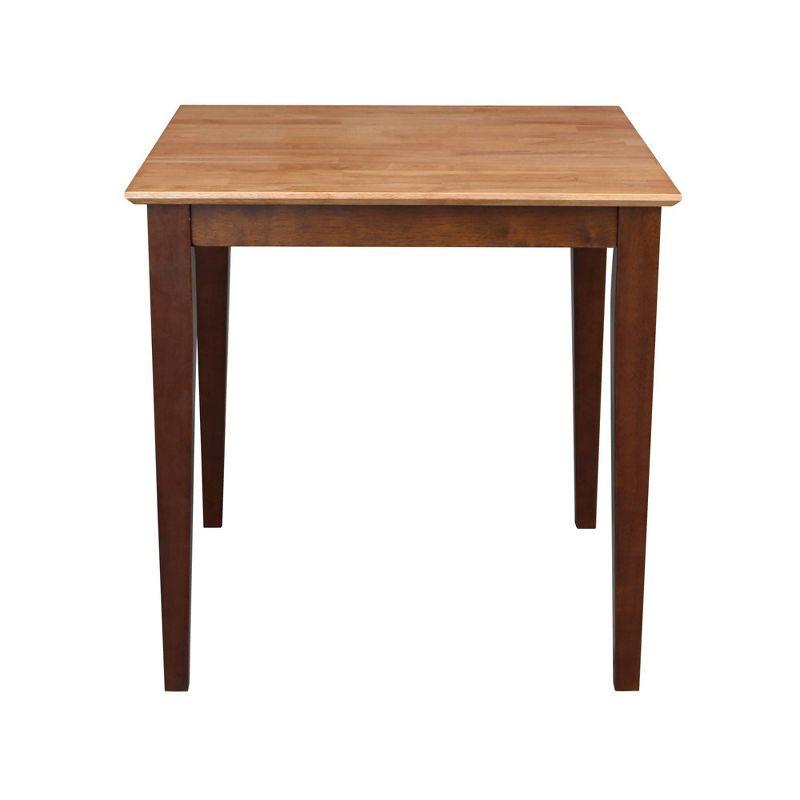 Solid Wood Top Table with Shaker Legs Cinnamon/Brown - International Concepts