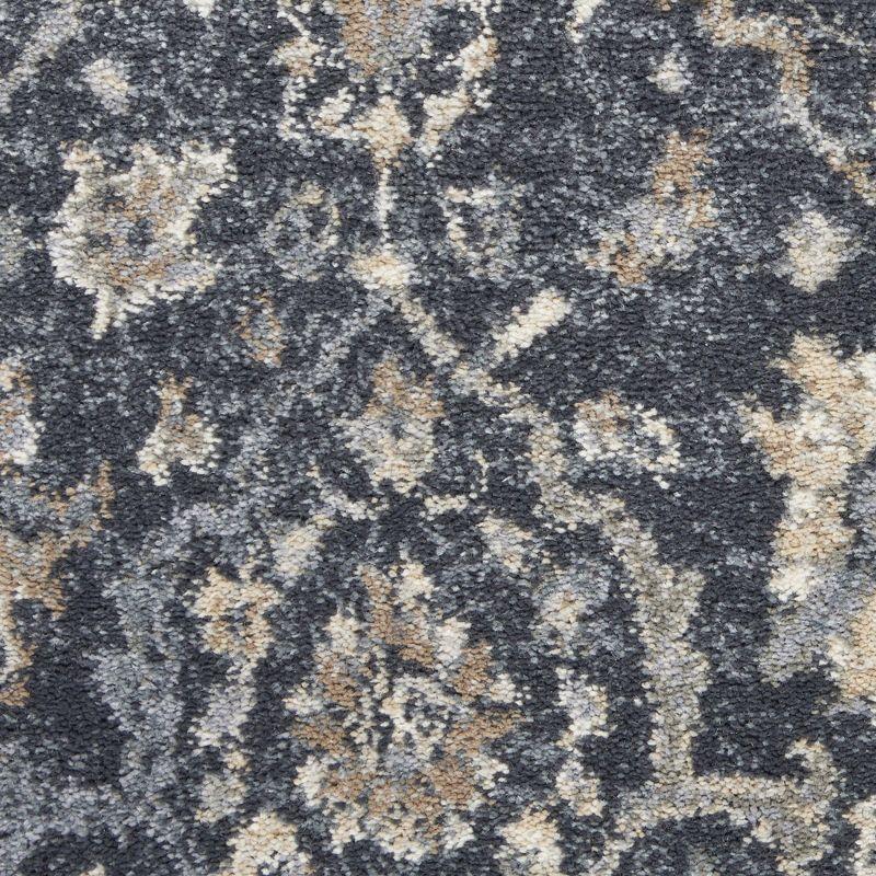 Nourison Home Moroccan Celebration KI385 Navy/Beige/Gray Indoor Area Rug - 5'3 X 7'3