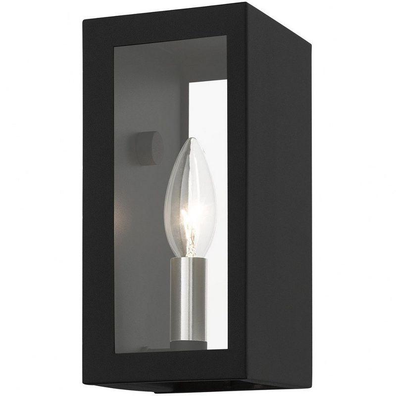 Livex Lighting Winfield 1 - Light Wall Light in  Textured Black/Brushed Nickel