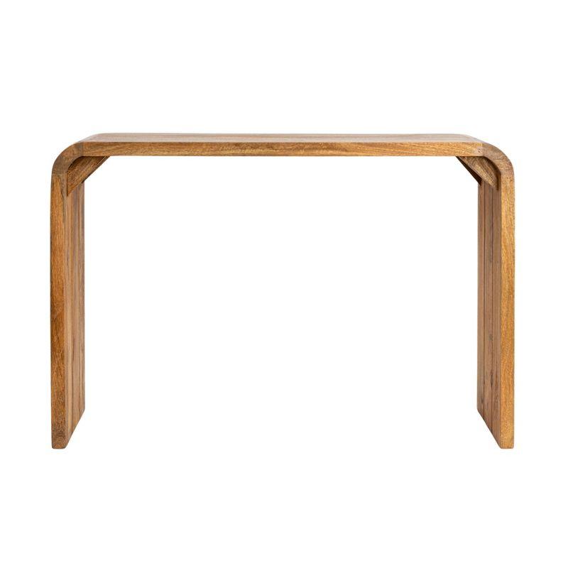 Rowena Interiors Monaco Modern Waterfall Edge Mango Wood Console Table