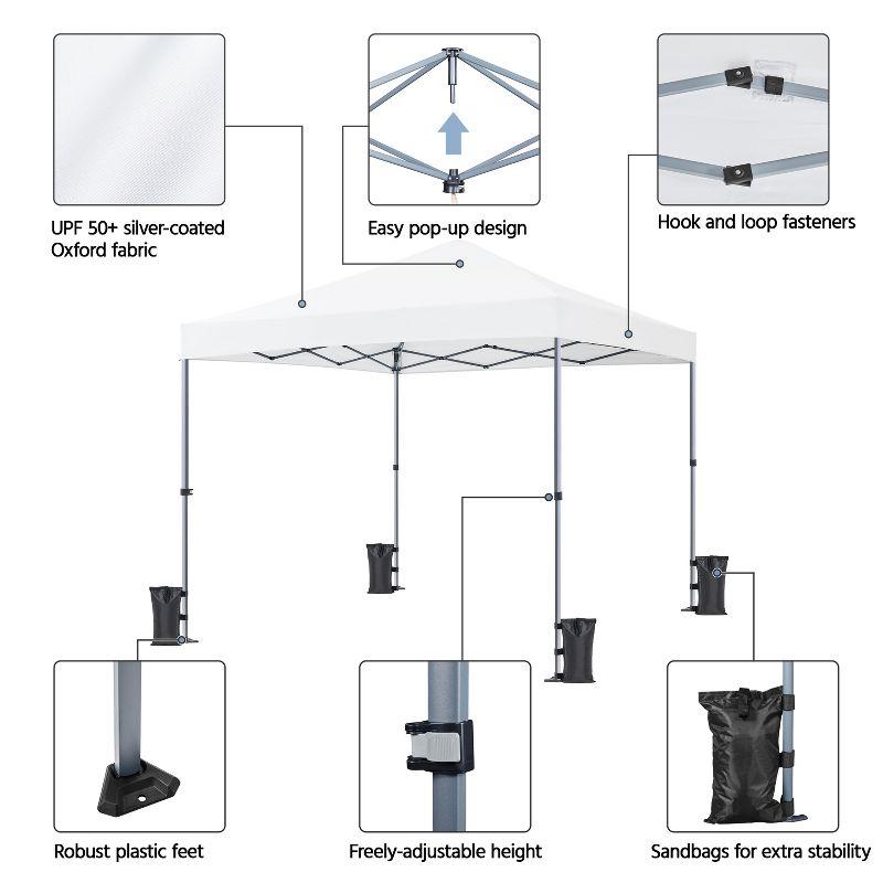 Yaheetech 10x10ft Pop-up Canopy with One-Push-To-Lock Setup Mechanism