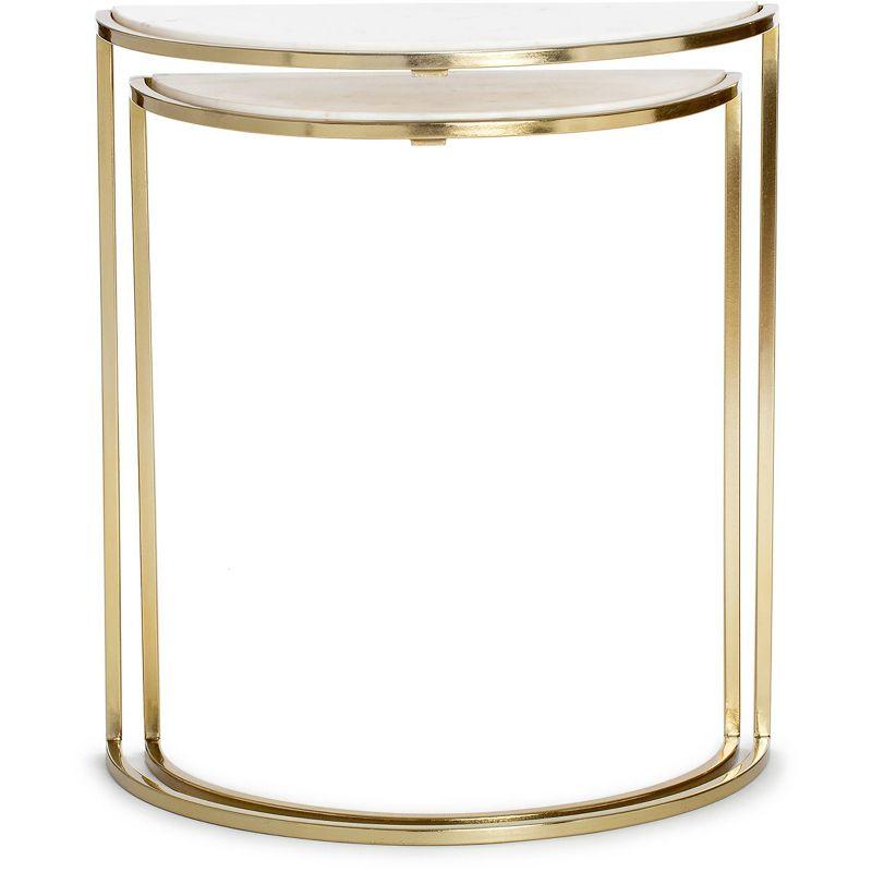 Carrie 2 Pieces Kingston Gold Nesting Side Table