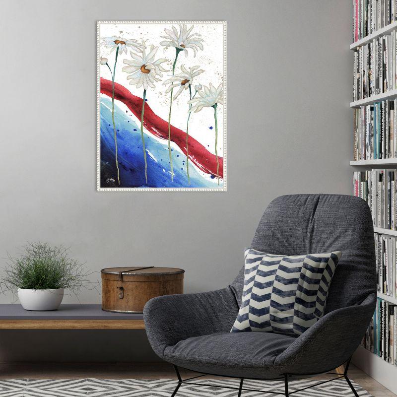 Amanti Art Patriotic Floral III by Elizabeth Medley Canvas Wall Art Print Framed 23 x 30-in.