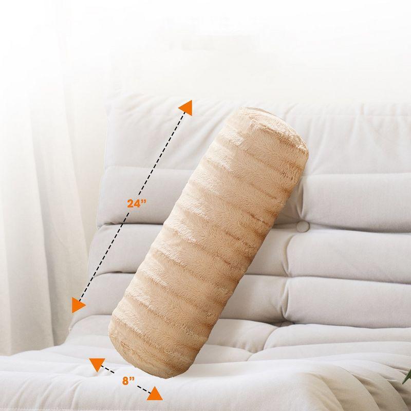 Cheer Collection Cheer Collection Faux Fur Bolster Pillow