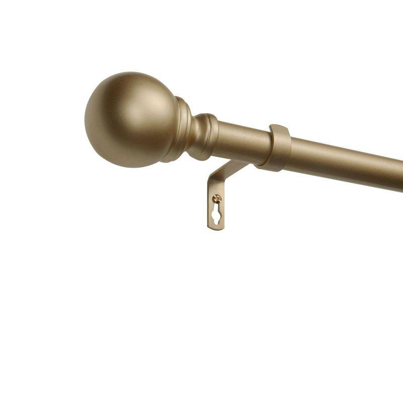 Adjustable Sphere Curtain Rod and Coordinating Finial Set - Exclusive Home