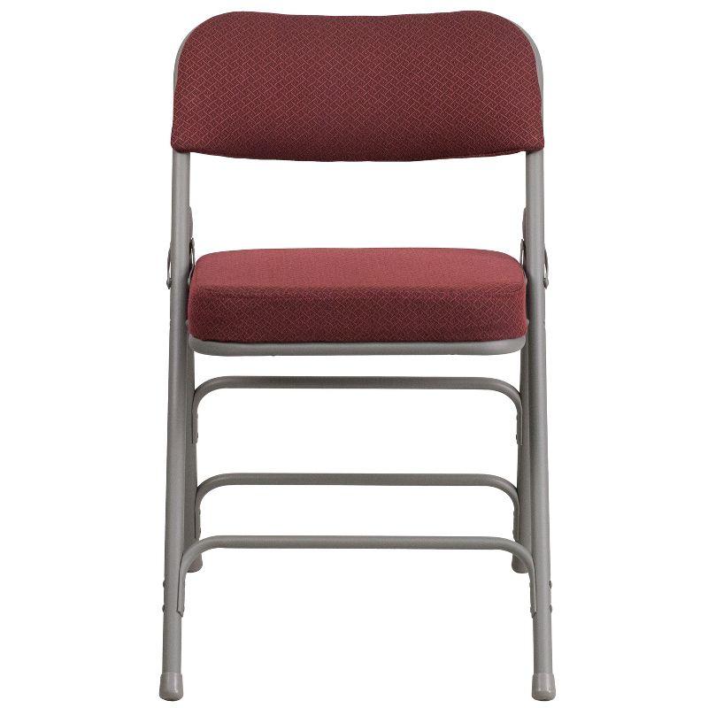 Flash Furniture 2 Pack HERCULES Series Premium Curved Triple Braced & Hinged Fabric Upholstered Metal Folding Chair