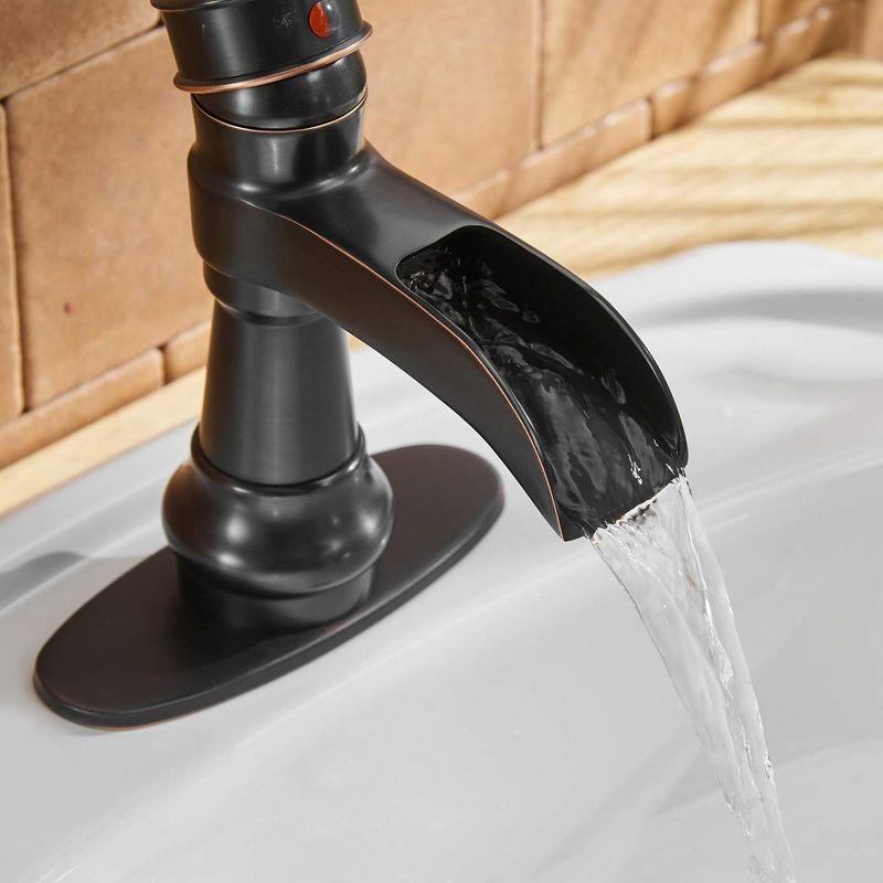 BWE Single Hole Single-Handle Low-Arc Bathroom Faucet