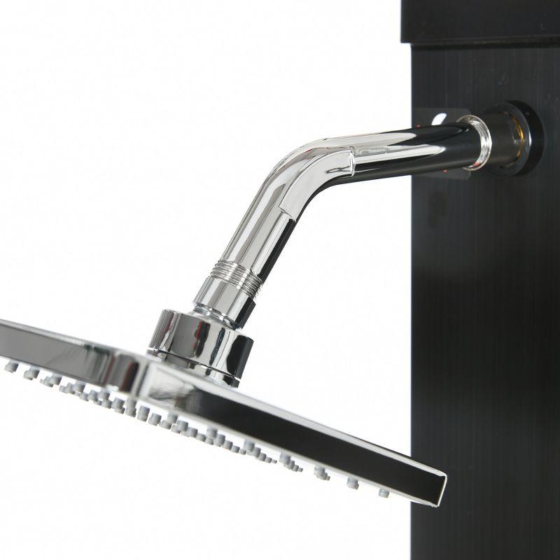 Outsunny Solar Powered Temperature Controlled PVC Freestanding Outdoor Shower with Detachable Shower Head and Footwash Spout