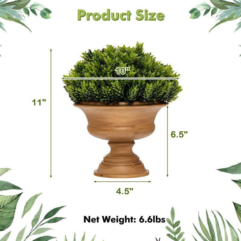 Costway 4-Pack Artificial Plants Fake Mini Potted Plant Small Greenery Decor for Indoor