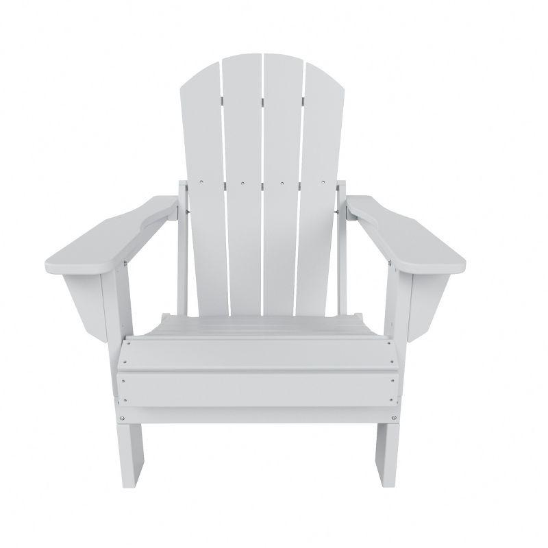 WestinTrends Malibu HDPE Outdoor Patio Folding Poly Adirondack Chair