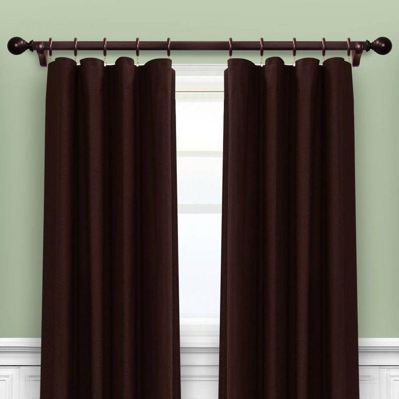 Wood Rod Pole Lumi Home Furnishings Mix and Match Wood Rings 3ct Mahogany