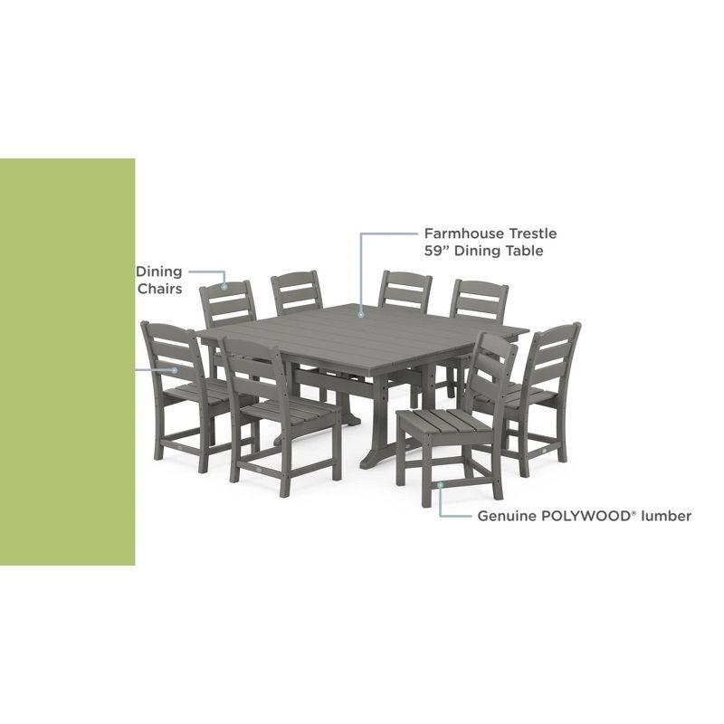 Lakeside 9-Piece Farmhouse Trestle Dining Set