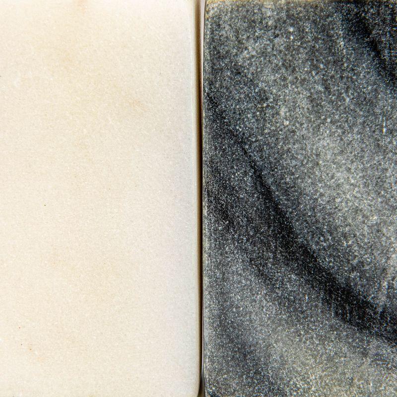 Creative Co-Op Heart-Shaped Marble Salt And Pepper Shakers