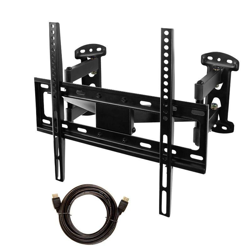 Mount-it Black Corner Mount for Holds up to 66 lbs