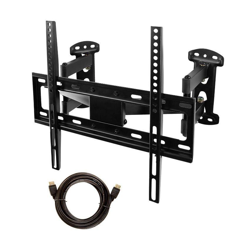 CornerFlex Full-Motion Dual Arm TV Wall Mount Bracket, 32"-55", 66 lbs Capacity