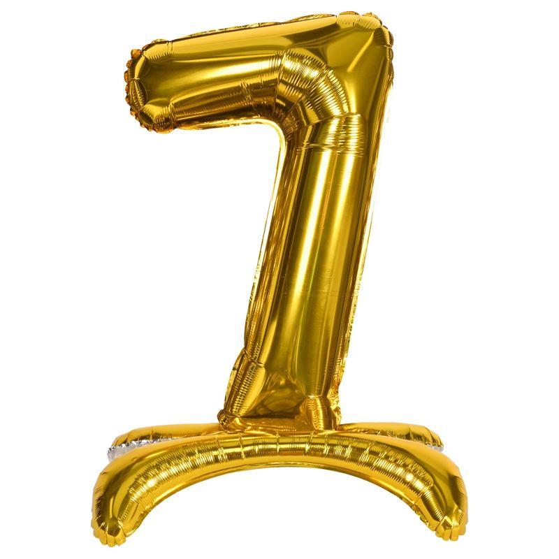Beistle Self-Standing Balloon Number  7, 26", (2/Pkg) Gold