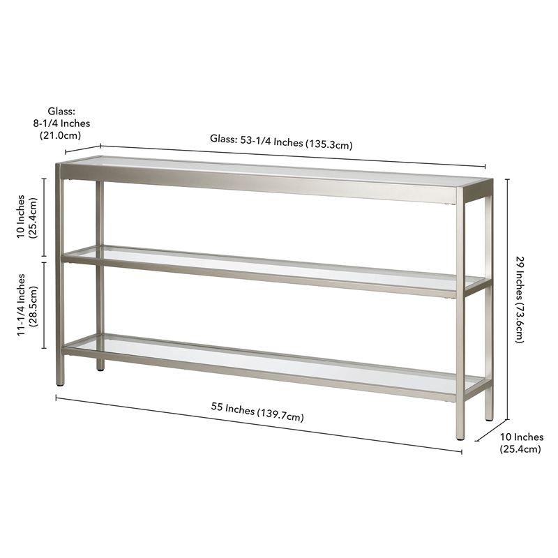 Metal Console Table in Gray - Henn&Hart