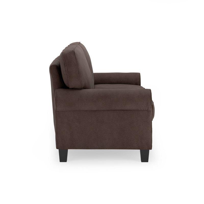 Serta Copenhagen 61" Rolled Arm Sofa, Easy Care Fabric, Soft Pillow Back, Pocket Coil Seat Cushions