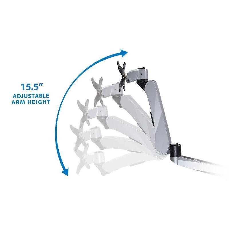 Mount-It! Height Adjustable Full Motion Professional Spring Arm Single Monitor Desk Mount | Fits Up to 32 in. Screens | Cable Management | Black