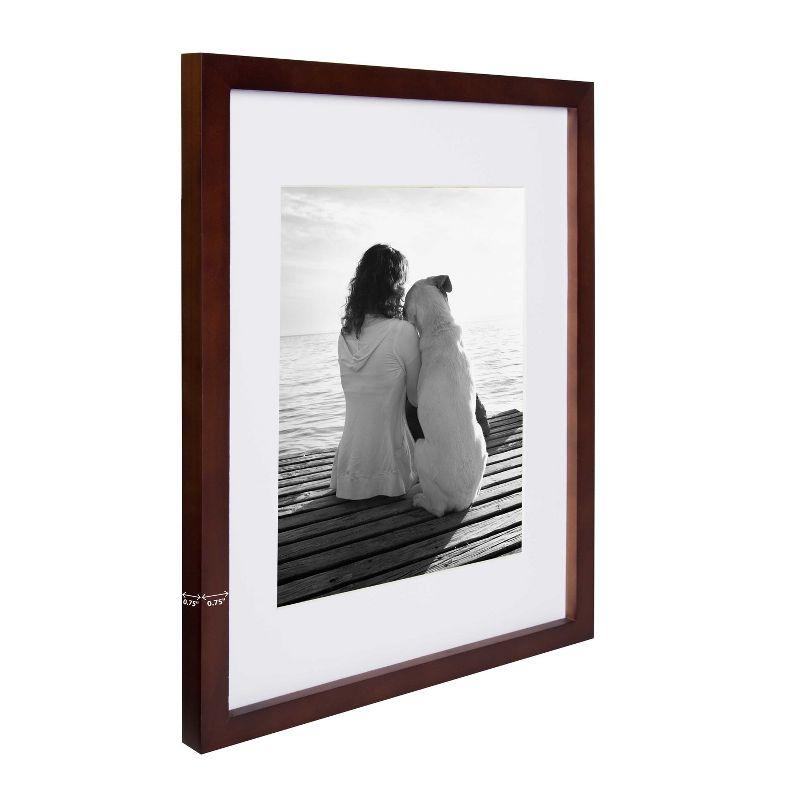 DesignOvation Gallery 11x14 matted to 8x10 Wood Picture Frame, Set of 4