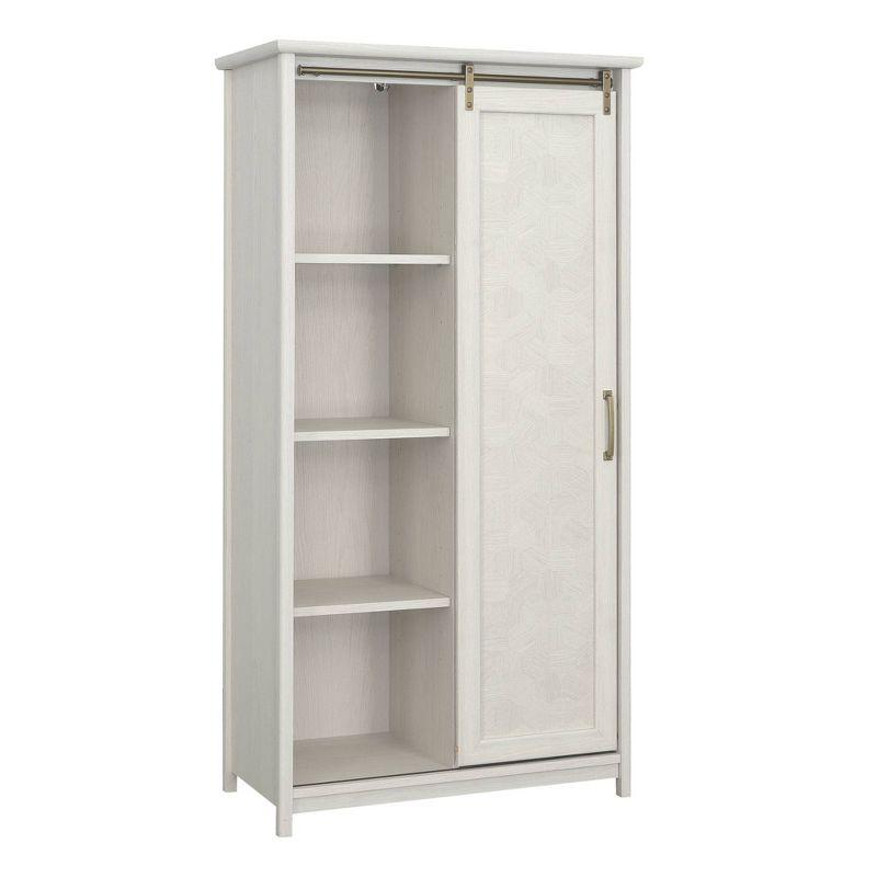 Glacier Oak Freestanding Storage Cabinet with Adjustable Shelving