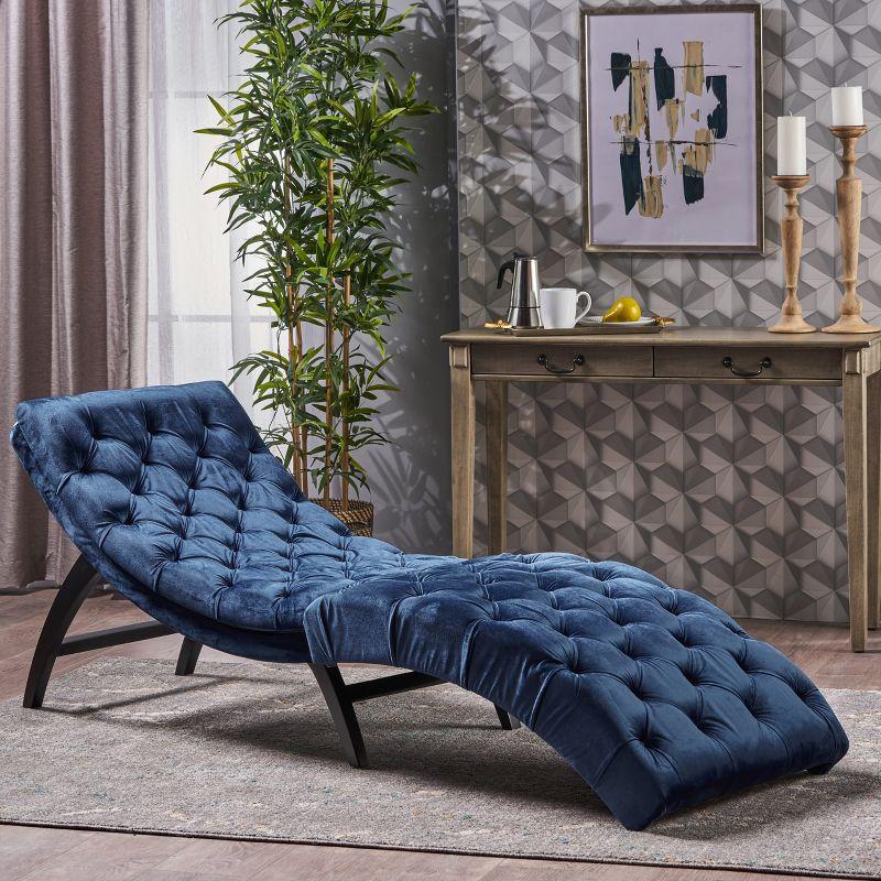 House of Hampton® Chaise Lounge With Velvet Fabric