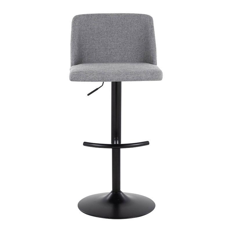 Swivel Upholstered Adjustable Height Counter Stool with Metal Frame