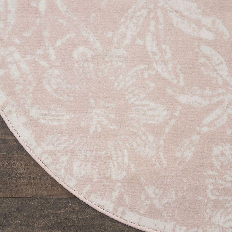 Nourison Whimsicle WHS05 Indoor only Area Rug - Pink 5' x round
