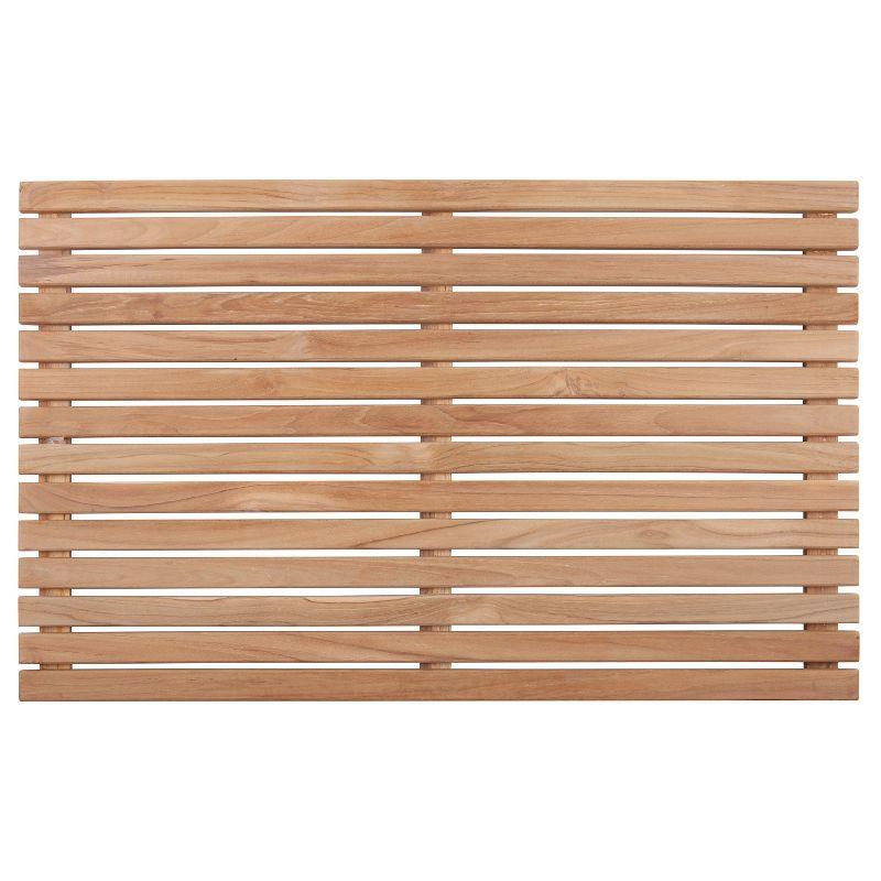 Nordic Teak 31.4" x 19.6" Natural Shower and Bath Mat - Beige
