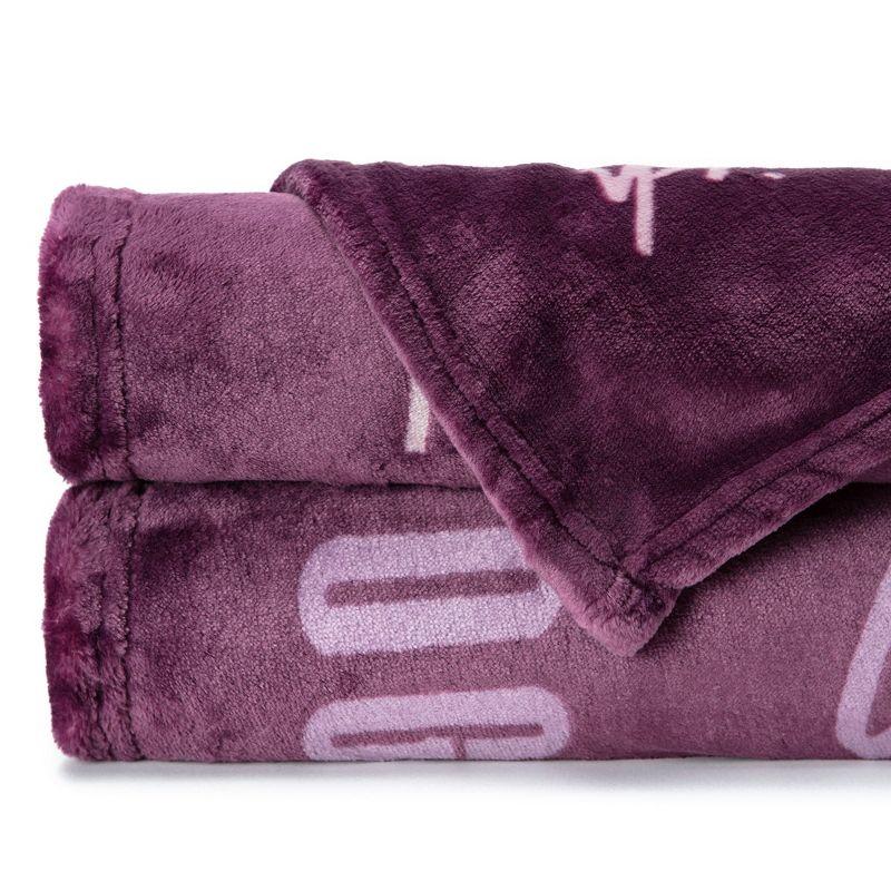 Chanasya Love You Gift Throw Blanket Plush Fleece - (50x65 Inches) - Rose