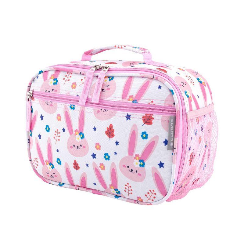 Travelers Club Kids' 5pc Hardside Checked Spinner Luggage Set - Bunny