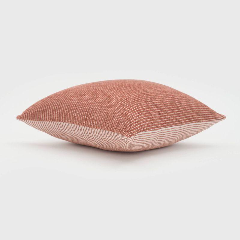 EverGrace Elsa Reversible Pinstripes Striped Reversible Throw Pillow