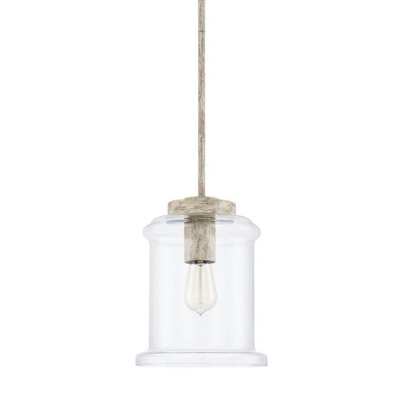 Mystic Sand Coastal Pendant Light with Clear Glass Shade