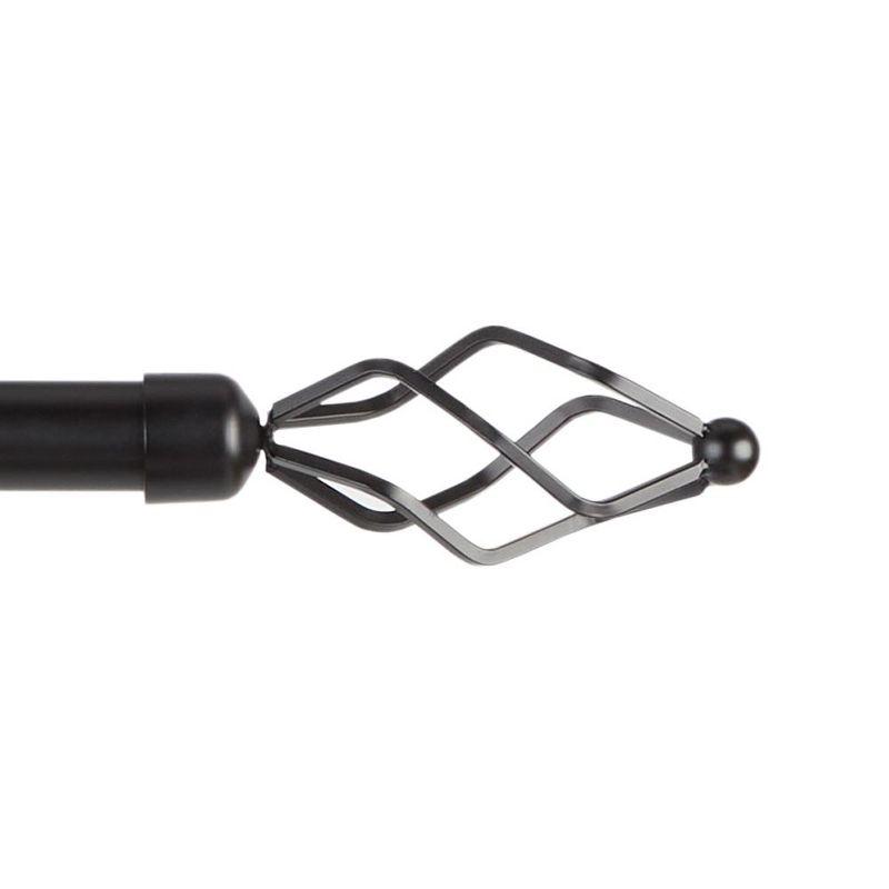Amalgamated Textiles Exclusive Home Lancelot 1" Window Curtain Rod and Finial Set, Adjustable