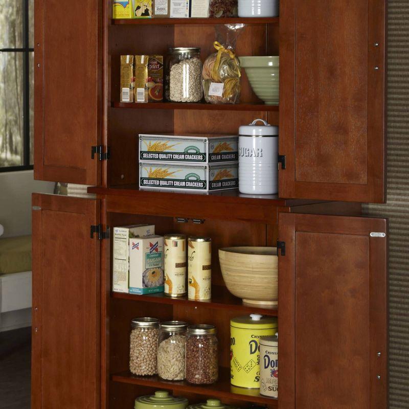 Arts & Crafts Pantry Cottage Oak - Home Styles: Traditional Hardwood Kitchen Storage, 4-Door, 4-Shelf